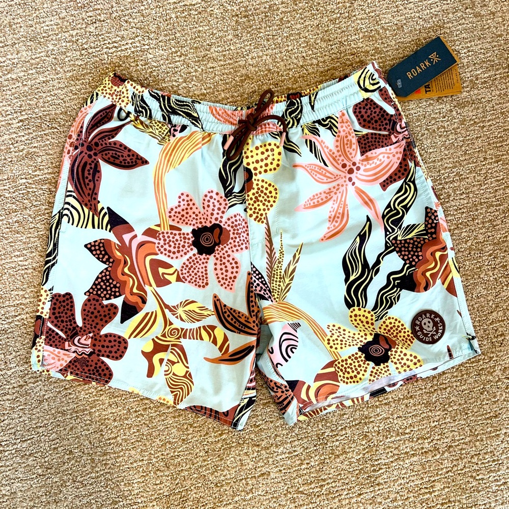 Roark Tropical Floral Swim Trunks